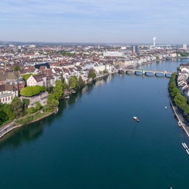 Luftaufnahme Rhein Basel / Aerial View Rhine Basel